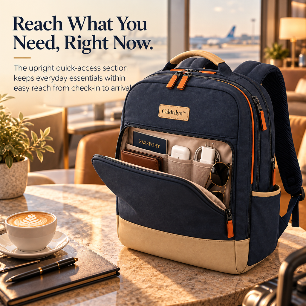 Caldrilyn™ Convertible Split-Access Travel Backpack for Work, Weekends & Everyday Carry