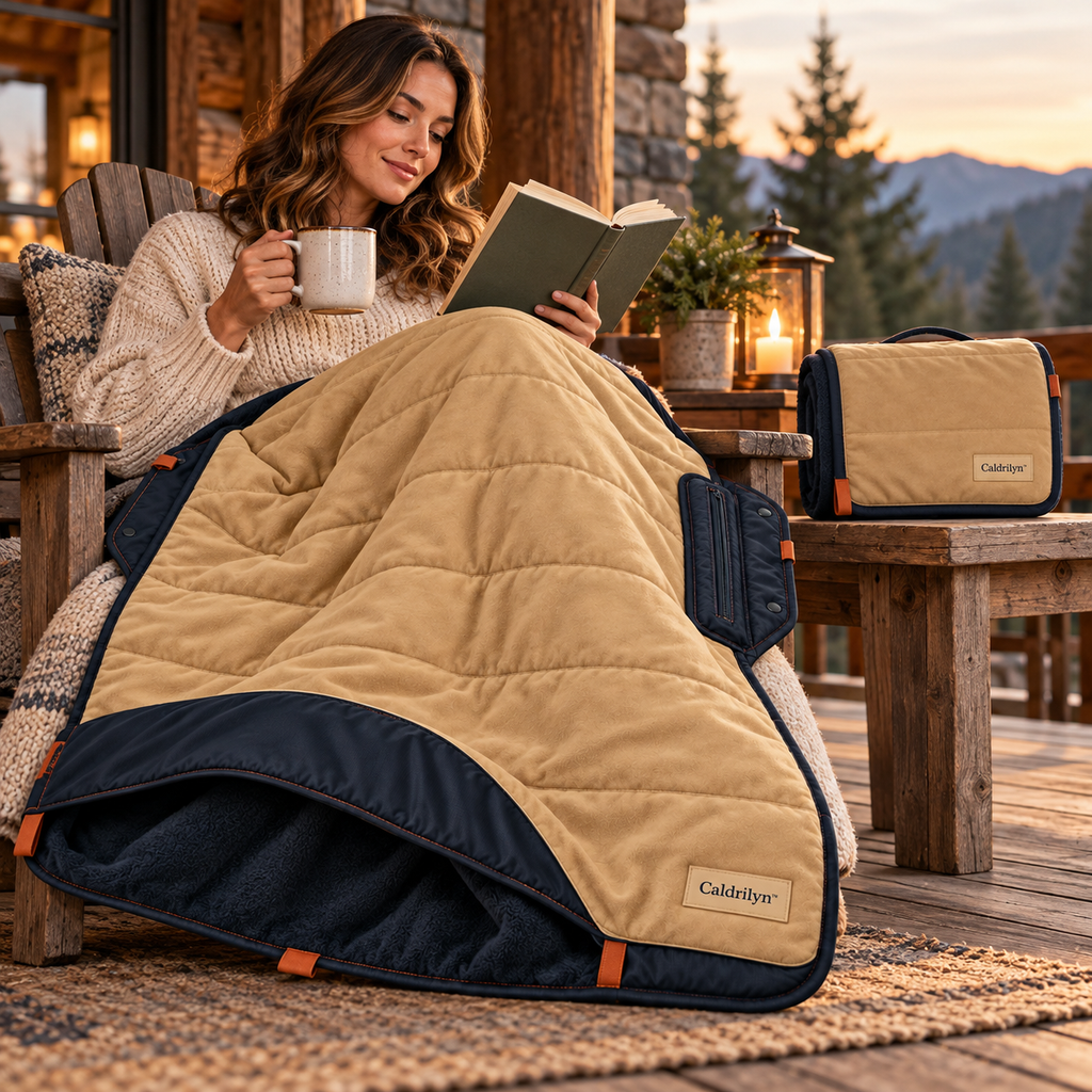 Caldrilyn™ Convertible Road Trip Blanket with Foot Pocket, Seat Wrap and Tailgate Mat