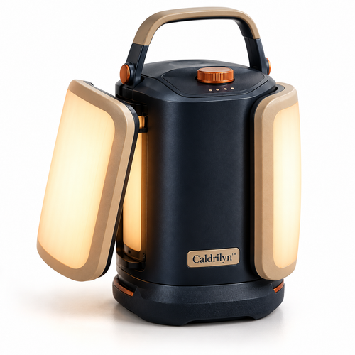 Caldrilyn™ Convertible Ambient & Task Camping Lantern with Rotating Light Panels