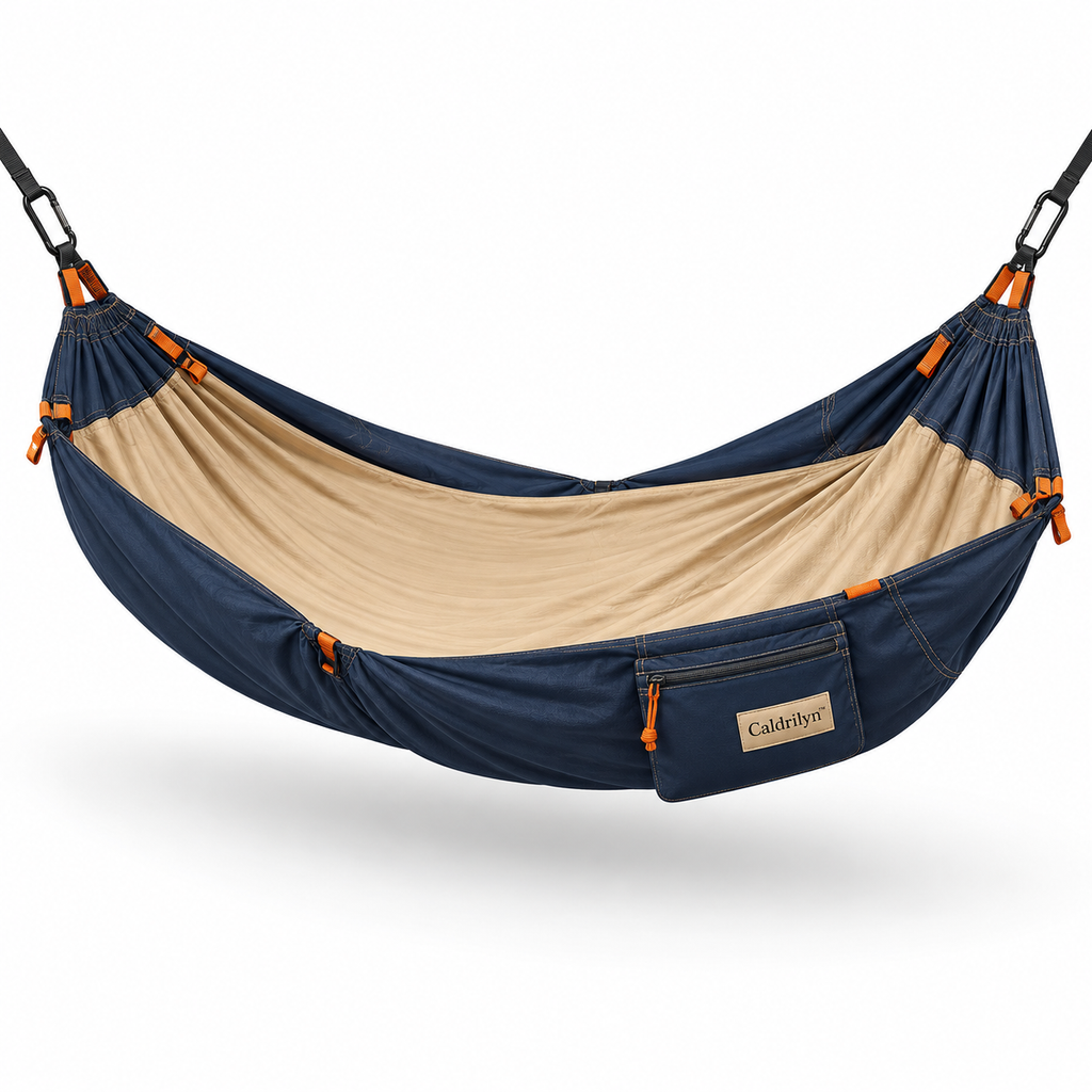Caldrilyn™ Adjustable Flat-Lay Travel Hammock with Supportive Side Wings and Convertible Lounge Mode